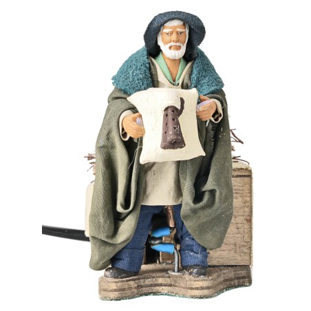 Bagpipe Player 10 cm in motion for Nativity Scene Mondo Presepi