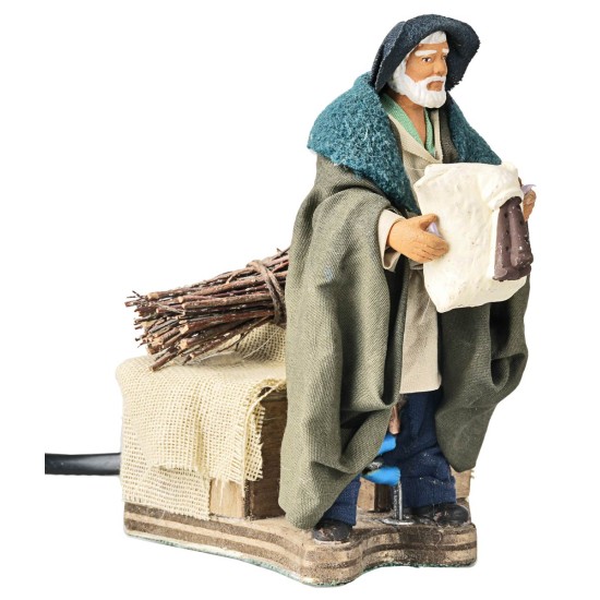 Zampognaro 10 cm in movimento per presepe Mondo Presepi