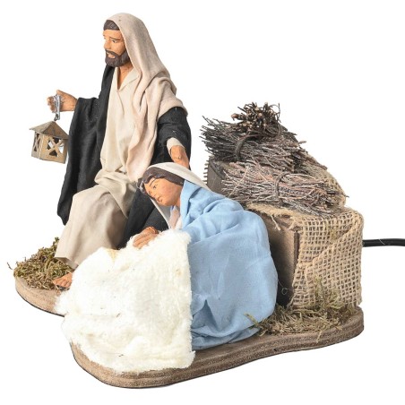 Natività sdraiata cm 14 in movimento per presepe Mondo Presepi