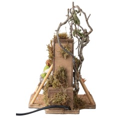 Pair of children on a swing cm 14 in motion for nativity scene 2