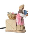 Mother cradling baby in arms 10 cm in motion for nativity scene