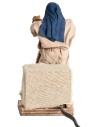 Woman lowering basket 12 cm in motion for Nativity Scene World