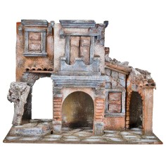 Classic Neapolitan village cm 40x24x30 h for Mondo nativity scene