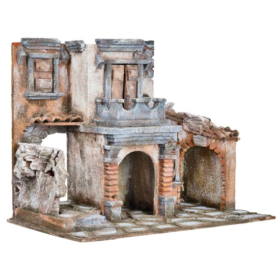 Classic Neapolitan village cm 40x24x30 h for Mondo nativity scene