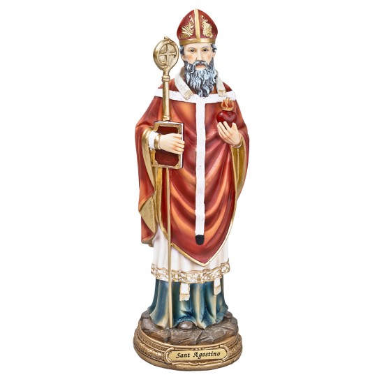 Sant'Agostino 20 cm in resina