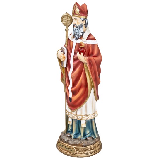 Sant'Agostino 20 cm in resina per presepe Mondo Presepi