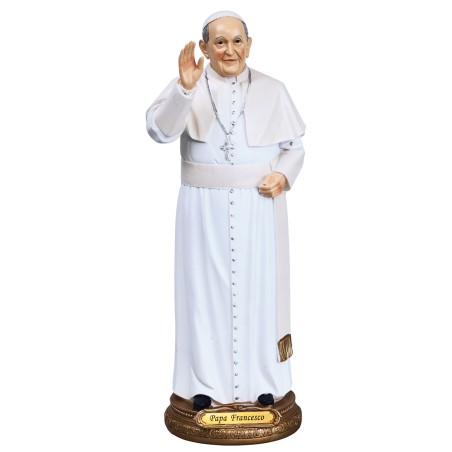 Pope Francis 20 cm in resin for nativity scene World Nativity