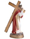 Jesús que lleva la cruz serie 20 cm en resina para belén Mondo