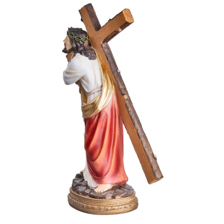 Jesus carrying the cross series 20 cm in resin for Mondo nativity