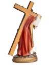 Gesù che porta la croce serie 20 cm in resina per presepe Mondo