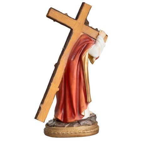 Jesús llevando la cruz serie 20 cm en resina para belén Mondo