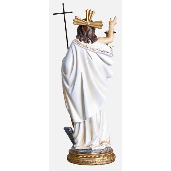 Risen Christ with a height of 22.2 cm in resin for Mondo nativity scene