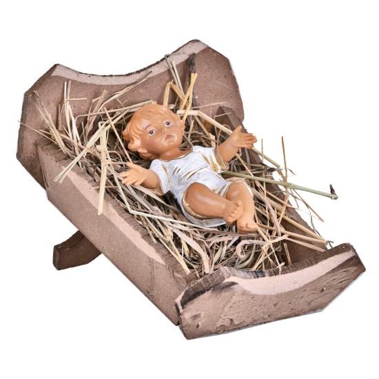 Wooden cradle with Child series 30 cm Fontanini