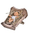 Wooden cradle with Child series 30 cm Fontanini