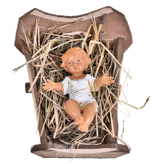 Cuna de madera con Niño serie 30 cm Fontanini