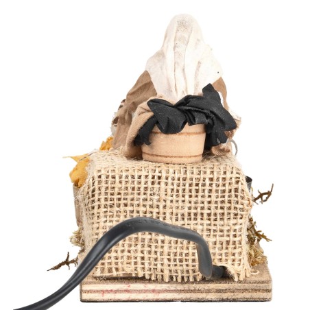 Standing washerwoman 10 cm moving for nativity scene Mondo Presepi