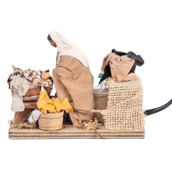 Standing washerwoman 10 cm moving for nativity scene Mondo Presepi