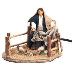 copy of Lavandaia in piedi 10 cm in movimento per presepe Mondo