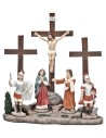 Crocifissione di Gesù 10 cm in resina statue pasquali
