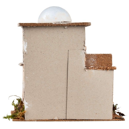 Arab house with terrace cm 21.5x17.5x21 h for nativity scene World
