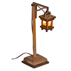 Wooden floor lamp post 16.5 cm 3.5V for Mondo nativity scene