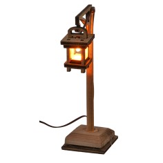 Wooden floor lamp post 16.5 cm 3.5V for Mondo nativity scene 2