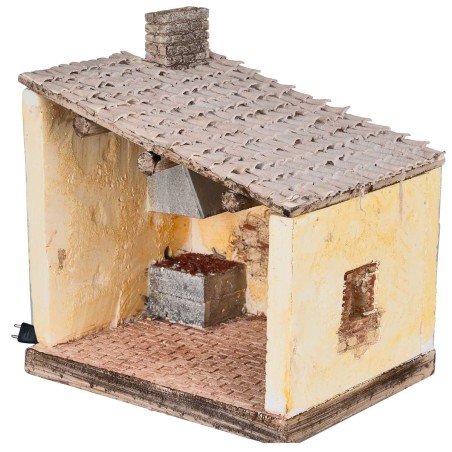 Taller de herrero con brasero tembloroso cm 22x18x24 h para belén