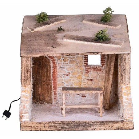 Carpenter's workshop cm 22x18x20.5 h for nativity scene Mondo Presepi