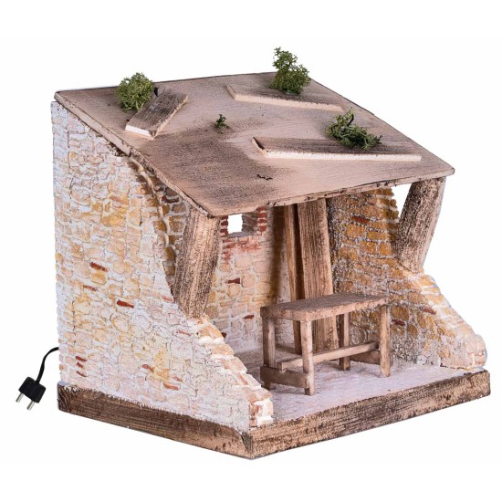 Carpenter's workshop cm 22x18x20.5 h for nativity scene Mondo Presepi