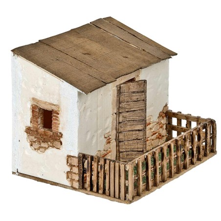 Redil con cerca cm 19.5x16x14.5 h para belén Mundo Belenes