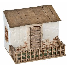 Sheepfold with fence cm 19.5x16x14.5 h for nativity scene Mondo Presepi