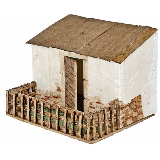 Redil con cerca cm 19.5x16x14.5 h para belén Mundo Belenes