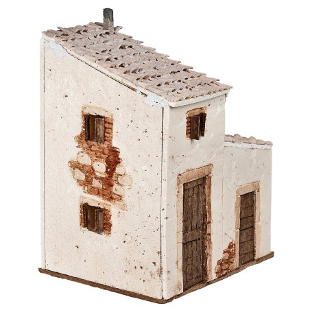 Cottage with double entrance cm 20x17x26 h for Mondo nativity scene