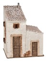 Casolare con doppio ingresso cm 20x17x26 h per presepe Mondo