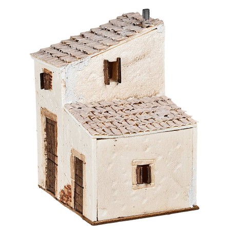 Cottage with double entrance cm 20x17x26 h for Mondo nativity scene