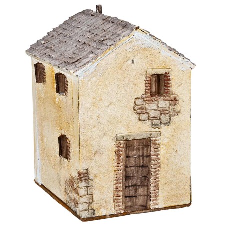 Casa rústica cm 17x20x27 h para belén Mondo Presepi