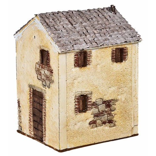 Casa rústica cm 17x20x27 h para belén Mondo Presepi