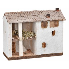Cabaña con granero cm 35x15x27.5 h para pesebre Mondo Presepi 2