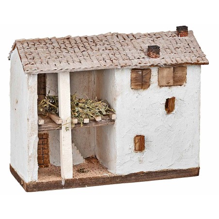 Farmhouse with barn cm 35x15x27.5 h for nativity scene Mondo Presepi