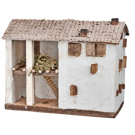 Farmhouse with barn cm 35x15x27.5 h for nativity scene Mondo Presepi