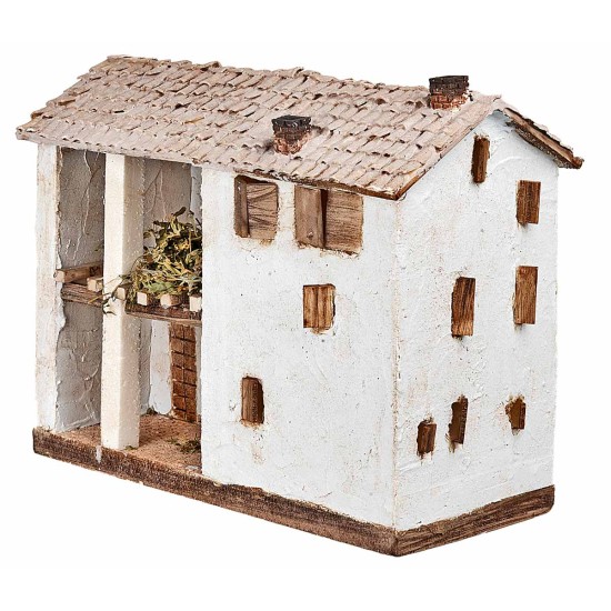 Farmhouse with barn cm 35x15x27.5 h for nativity scene Mondo Presepi
