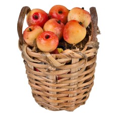 Basket of apples Ø3 cm for nativity scene Mondo Presepi
