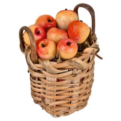 Basket of apples Ø3 cm for nativity scene Mondo Presepi 2