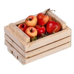 Crate with apples cm 3.5x2.5x2 h for nativity scene Mondo Presepi 2
