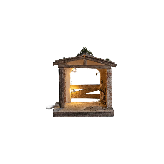 Nativity Hut cm 22x18x22.5 h for Mondo Presepi nativity scene