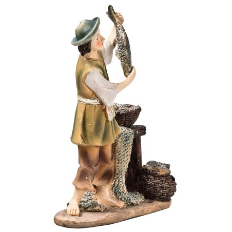 copy of Contadina in resina che ciba le galline per presepe