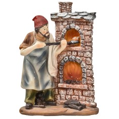 Fornaio in resina con forno a legna 14 cm