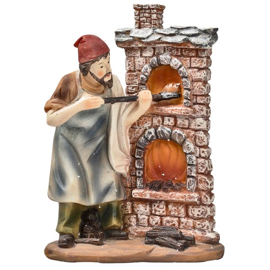 Fornaio in resina con forno a legna 14 cm