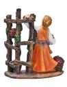 Woman collecting grapes in resin for nativity scene Mondo Presepi