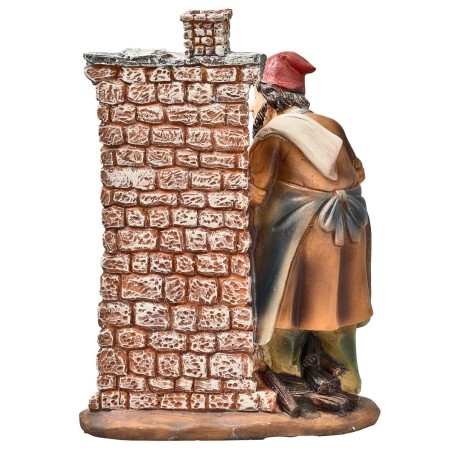 Resin baker with wood-fired oven for nativity scene Mondo Presepi